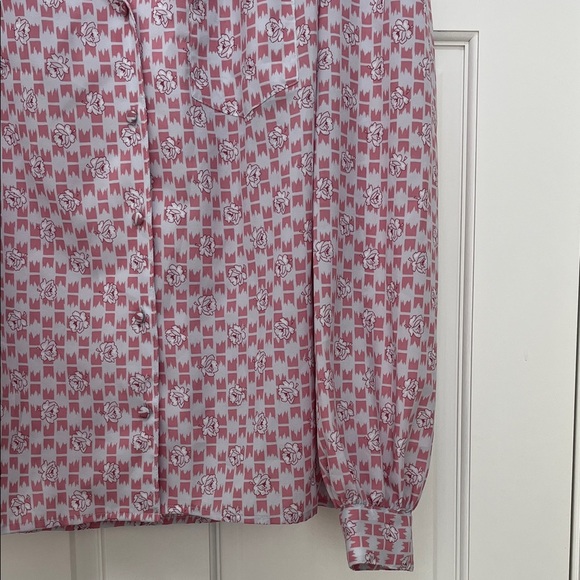 Vintage Pykettes Floral Patterned Long Sleeve Blouse Top - Vintage Size 16 - Picture 6 of 15